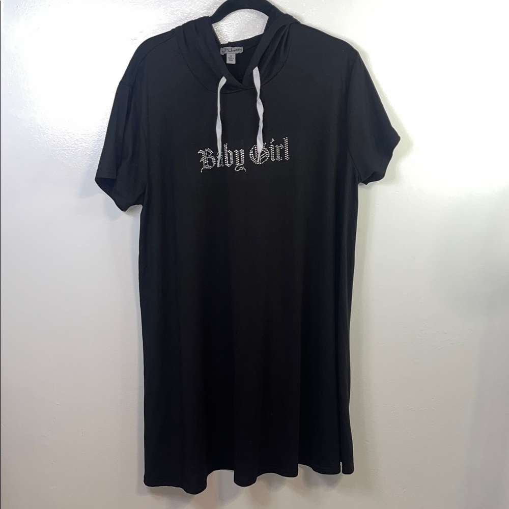 J for Justify Black Hooded Nightdress
